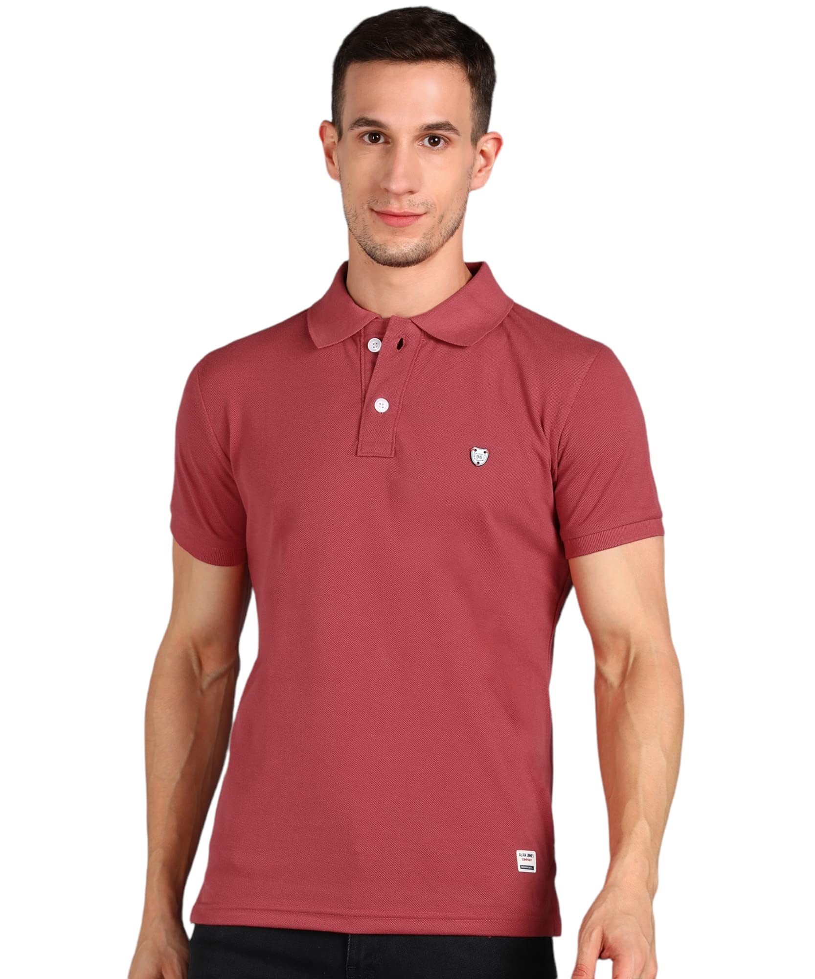 Alan Jones ClothingMen's Cotton Slim Fit Polo T-Shirt