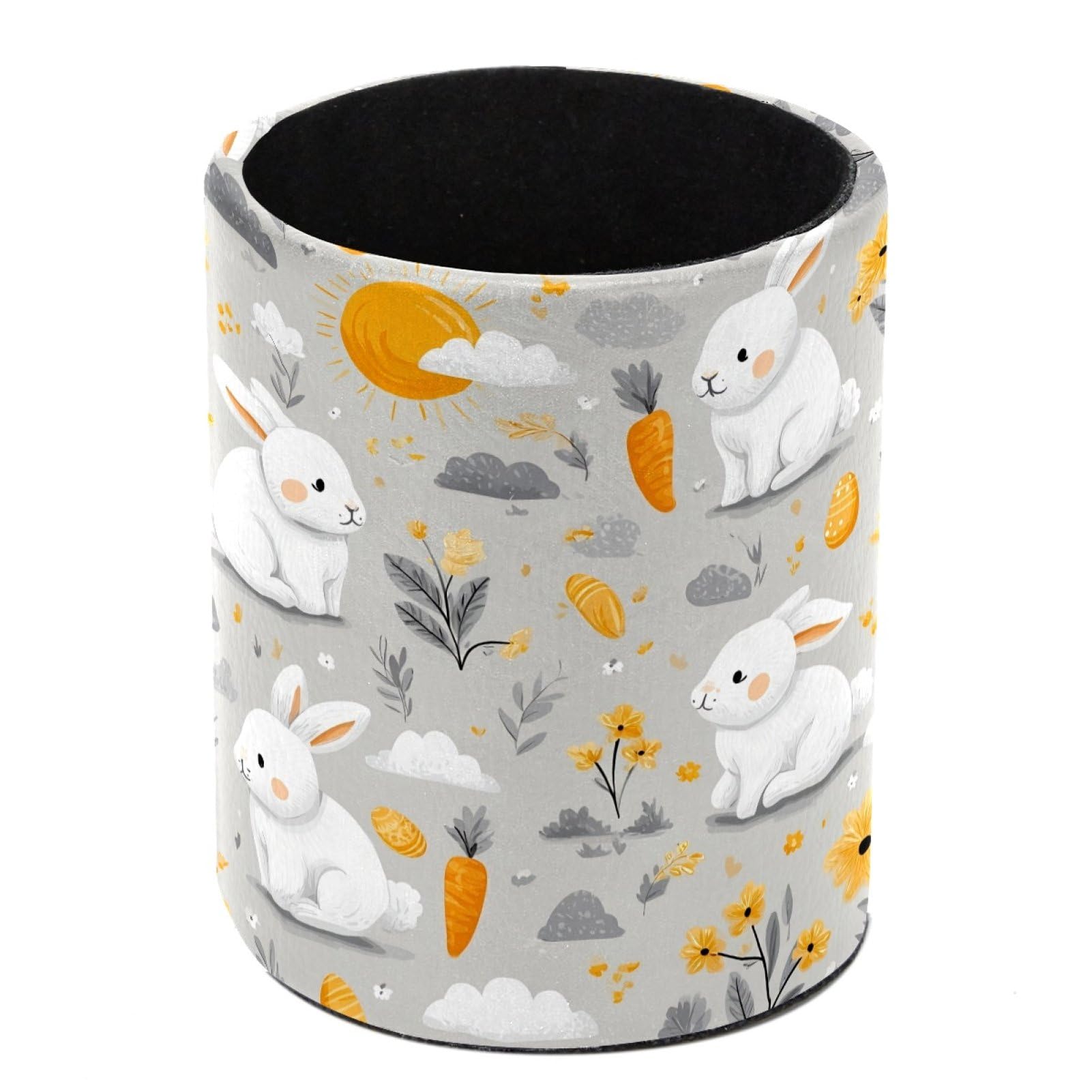 FWJZDSP Rabbit Carrot Pencil Cup Pen Organizer Makeup Brush Holder for Office Home Countertop Desk Accessory Storage