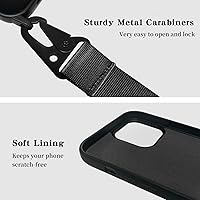 Vista 2 de Funda compatible con iPhone 8 Plus, iPhone 7 Plus/6 Plus/6S Plus con cordón, funda cruzada para iPhone con correa ajustable de silicona para iPhone