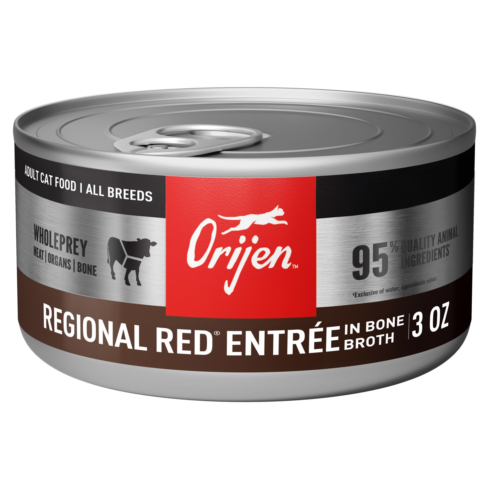 ORIJEN Pate Wet Cat Food in Bone Broth Regional Red Entree 3oz. Cans | 95% Animal Ingredients Fresh or Raw Ingredients product thumbnail 5