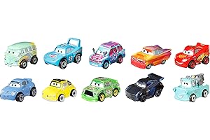 Disney and Pixar Cars Mini Racers 10 Pack, Collectible Set with 10...