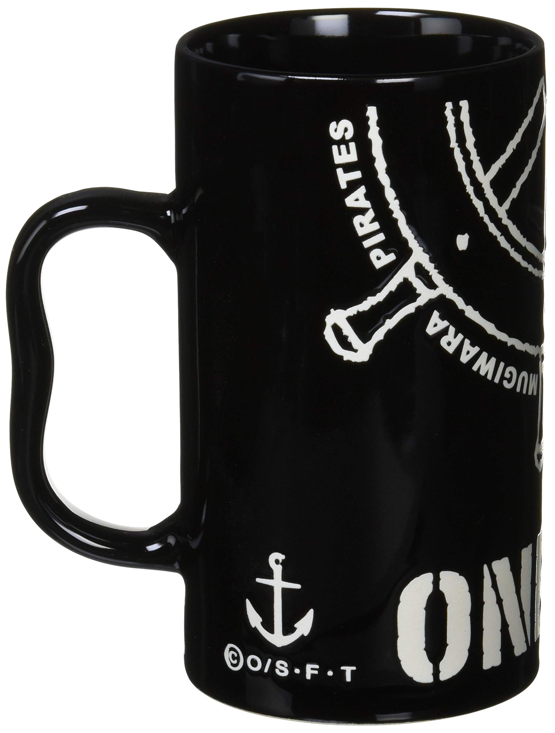 ONE PEICE 122197 Pirate Flag Water Repellent Stein, 20.3 fl oz (600 ml), Black