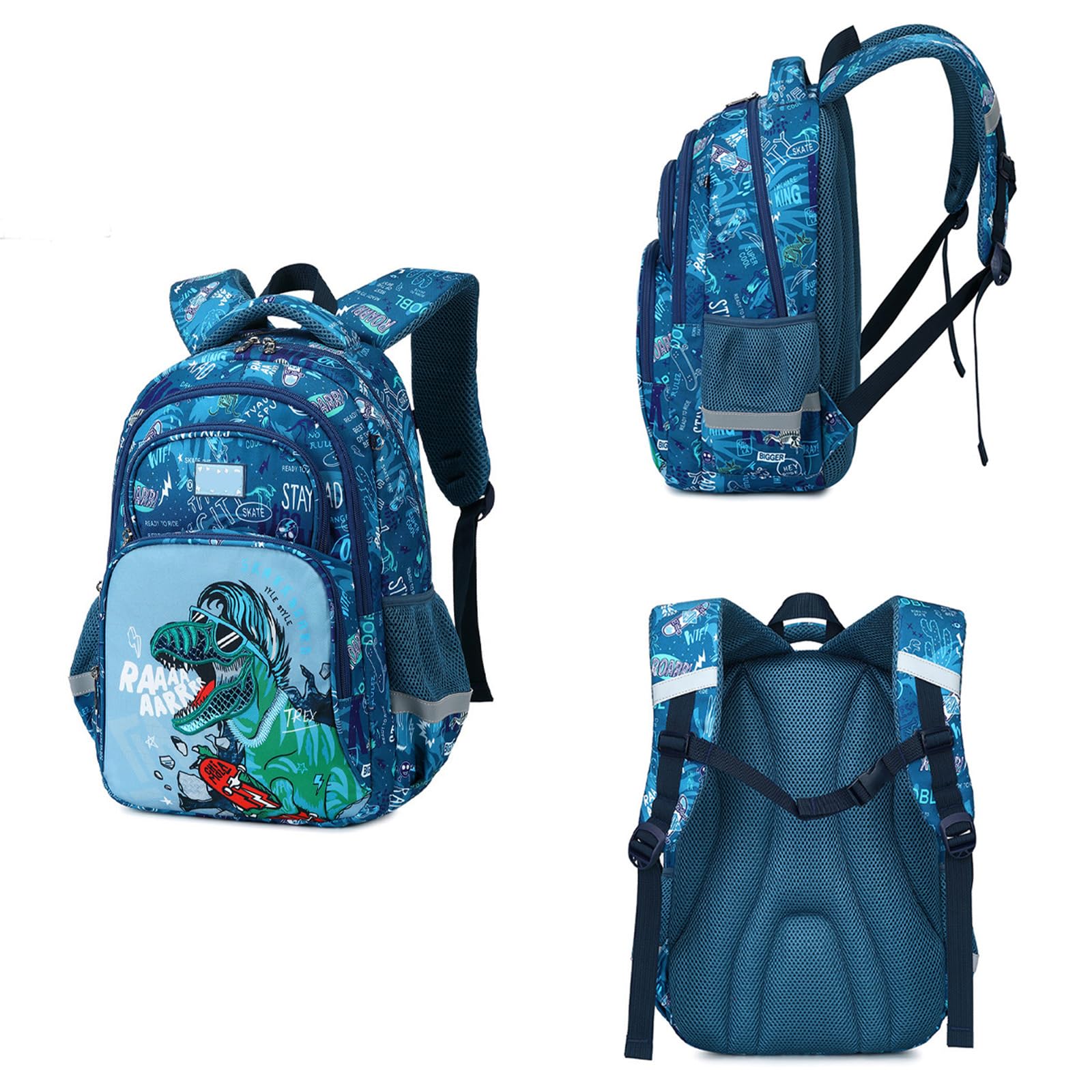 Generisch 3-teiliges Kinder Schulset, Schulranzen, ergonomischer Schulrucksack mit isolierter Brotdosentasche und Stifteetui, praktisches Geschenk für alle Grundschulkinder, G