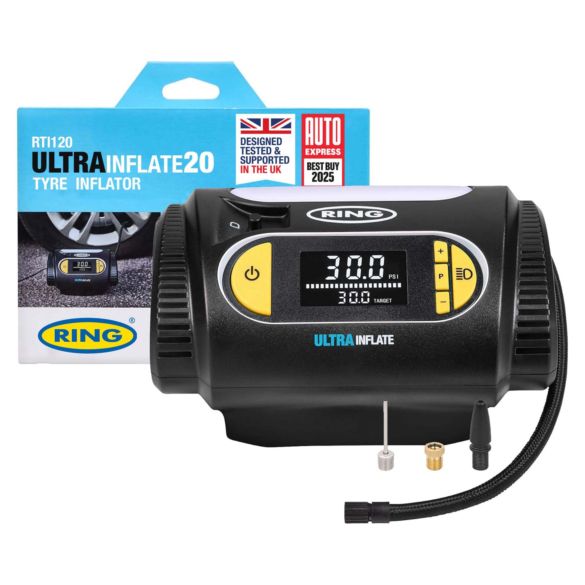 Ring Automotive Ring Digital Tyre Inflator Rti120 In Black