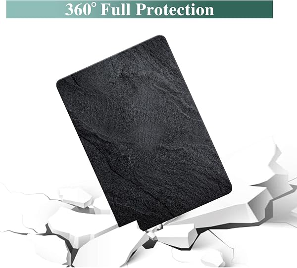 for MacBook Air 13.6 inch Case 2022 2023 2024 2025 Release M4 A3240 M3 A3113 M2 A2681 with Touch ID, Plastic Laptop Hard Shell Case & Keyboard Cover for M4 M3 M2 MacBook Air 13.6,Black Marble - 5