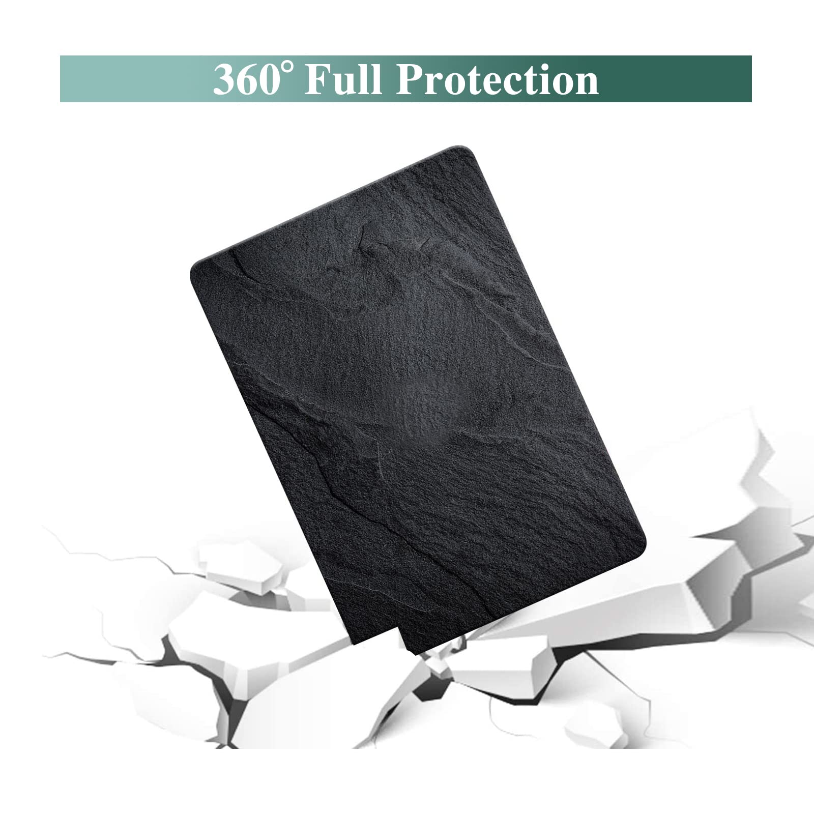 for MacBook Air 13.6 inch Case 2022 2023 2024 2025 Release M4 A3240 M3 A3113 M2 A2681 with Touch ID, Plastic Laptop Hard Shell Case & Keyboard Cover for M4 M3 M2 MacBook Air 13.6,Black Marble — view 5