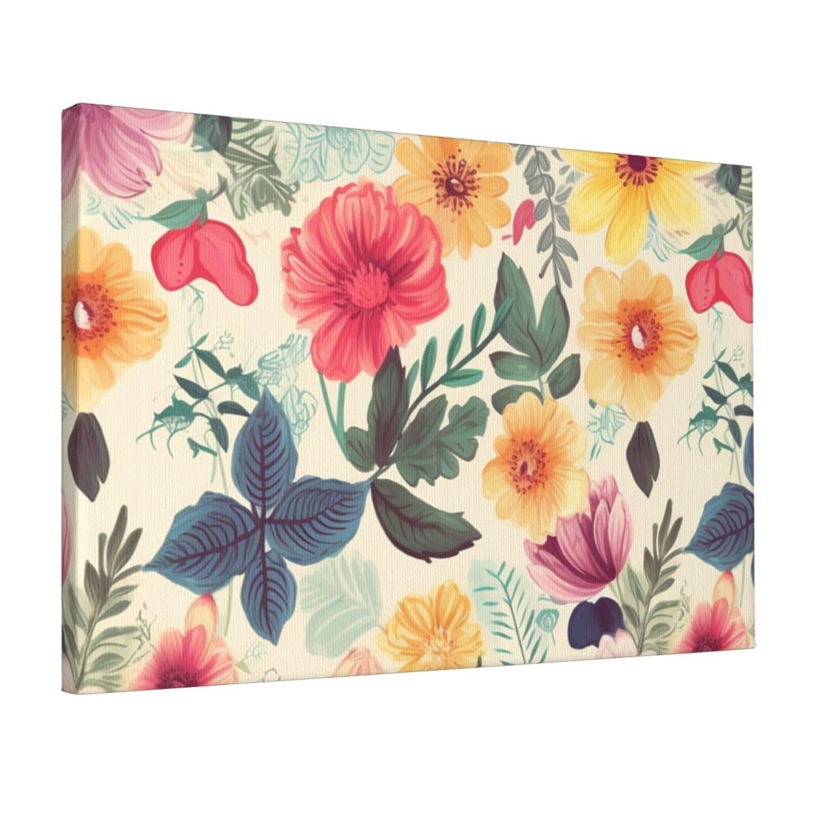 Impression de fleurs sur toile moderne grand format sans cadre - 8