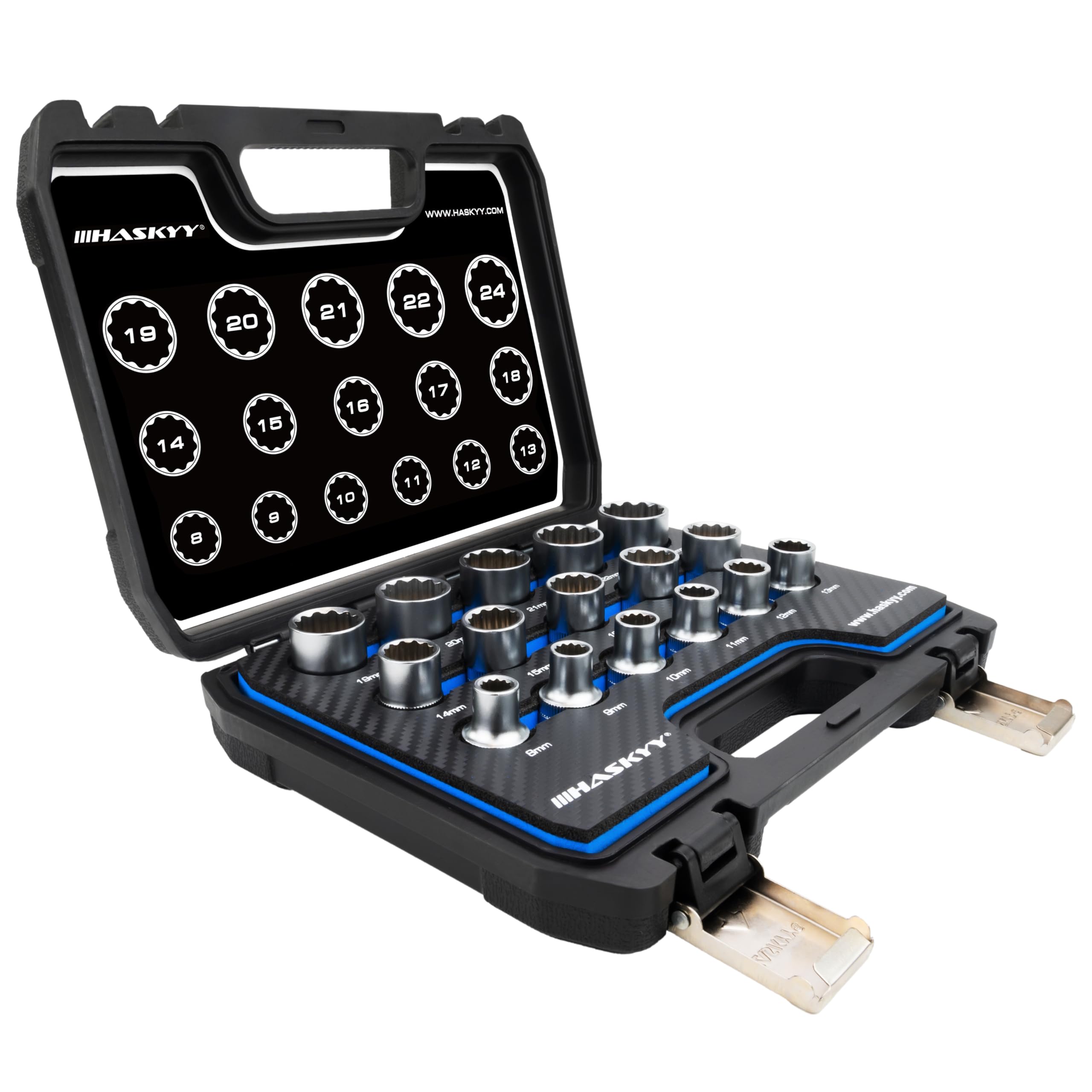Image secondaire de XZN Lot de 16 douilles Torx à 12 pans 8-24 mm pour l'extérieur