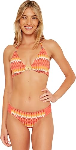 Trina Turk Womens Sunray Underwire Triangle Bikini Top - Adjustable, Tie Back - Swimwear Separates for Women