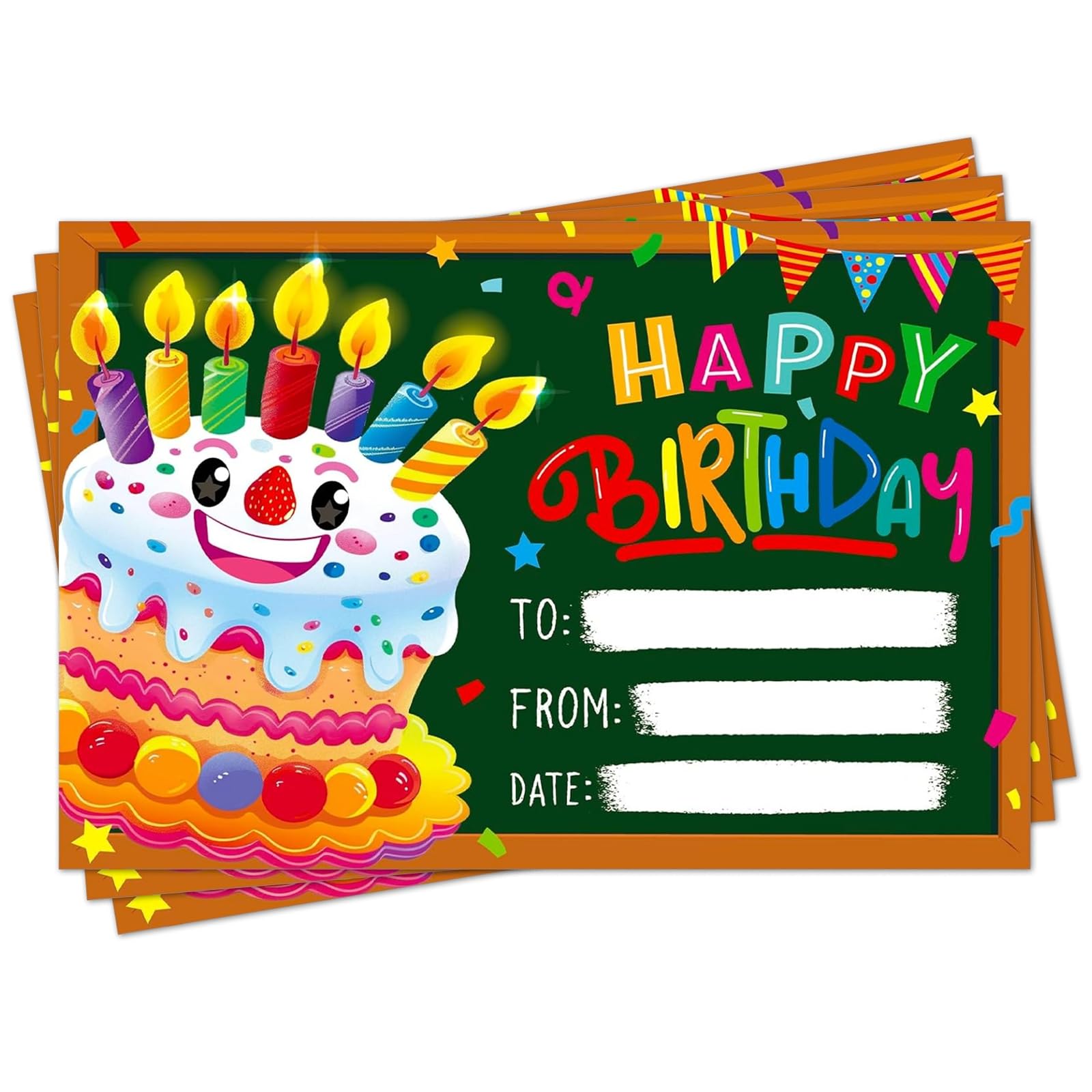 FaCraft Birthday Certificates for Students Classroom - 36Pcs Happy Birthday Certificates for Kids from Teacher Awards Gifts Greeting Cards for Boys