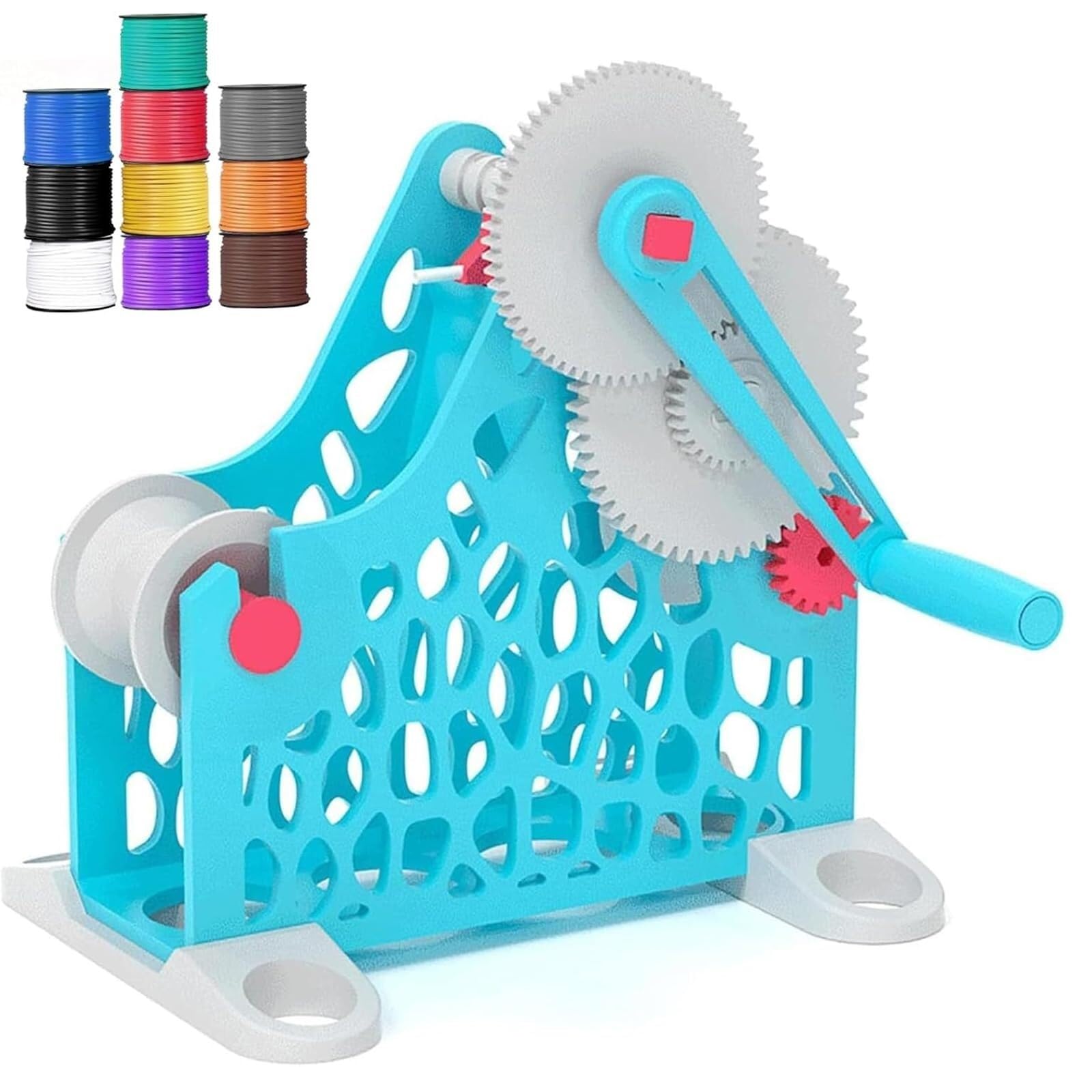 Nawijarka szpul z filamentem 3D ręczna 3D Filament Spool Winder, Manual Without Tangling, Smooth Rotation, Removable Modular Design, For Printing Enthusiasts, Textile Artists