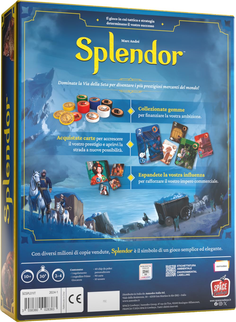 Asmodee - Splendor - Gioco da Tavolo, 2-4 Giocatori, 10+ Anni, Edizione in Italiano