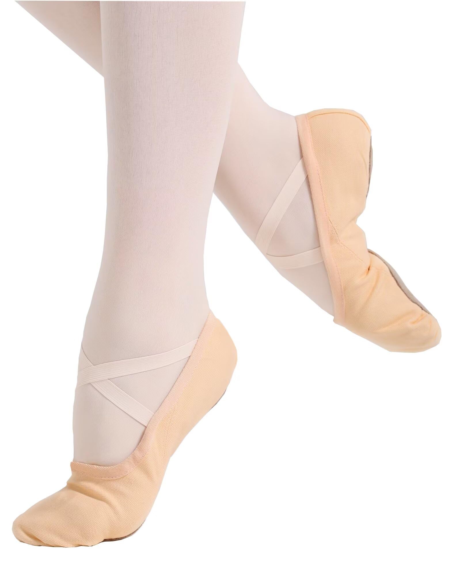 Chaussons de Danse,Toile Semelle Fendue Noir Rose Chaussure Ballet pour Enfants Adulte