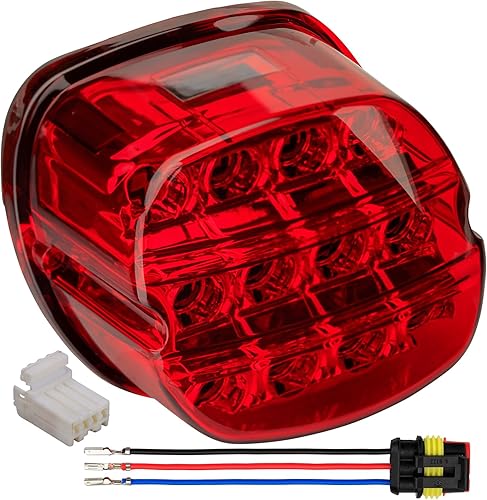 Luz trasera LED para motocicleta, luces traseras de freno rojo, repuesto para Harley Dyna Touring Softail Sportster Road King Electra Glide Street