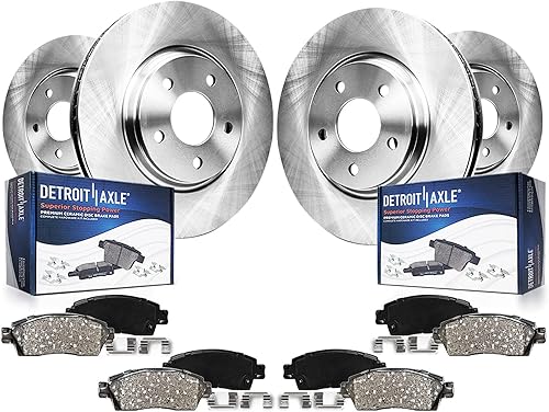 Detroit Axle - Kit de frenos para Chevrolet Equinox Pontiac Torrent Captiva Sport Saturn Vue Suzuki XL-7 Rotores de freno de disco Pastillas de