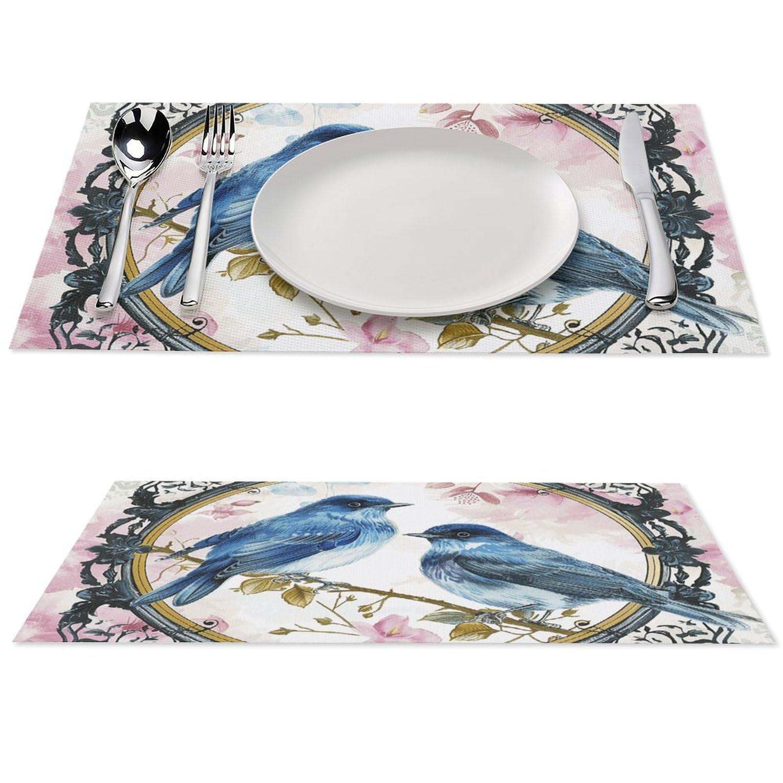 Sets de table résistants à la chaleur aspect dentelle fine PVC qualitatif pour réception