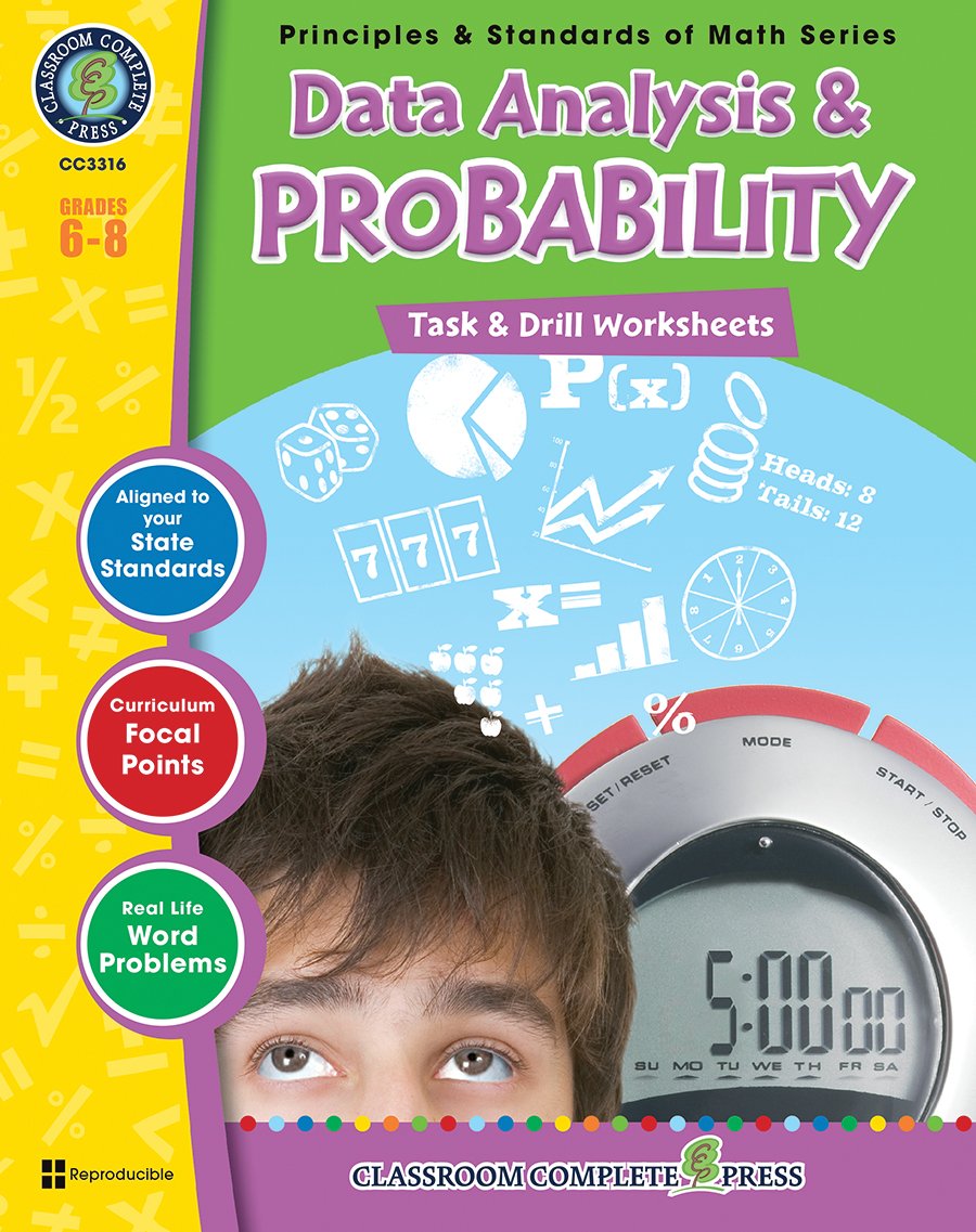 Amazon.com: Data Analysis & Probability - Task & Drill Sheets Gr. 6-8 ...