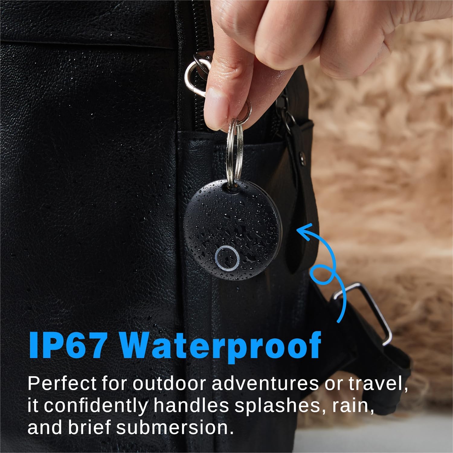 Air Tracker Tags-4 Pack, Smart Bluetooth Tracker Works with Apple Find My (iOS Only), Item Finder Locator for Keys, Luggage, Backpack, IP67 Waterproof - Image 5