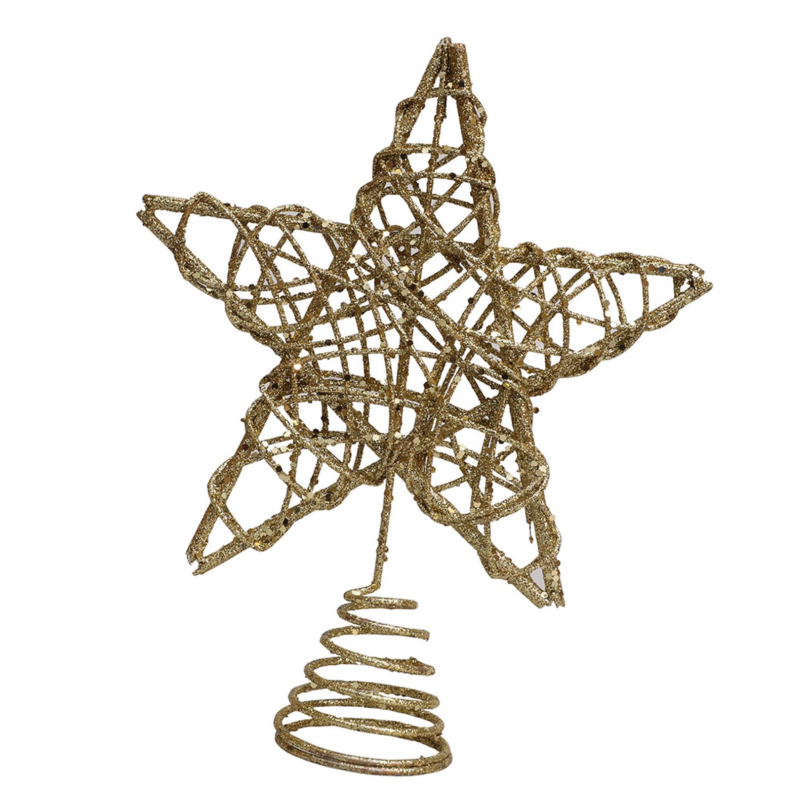 Tsophreniq Star for Christmas Tree Top Sparkling Delicate Star Tree Toppers Portable Christmas Adornment Decoration