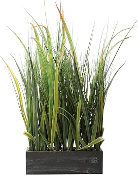 SAROSORA Artificial Plants 22" Tall for Garden Indoor Greenery Tabletop Decor Home Fake Grass | Fauk Plants 1, 22"