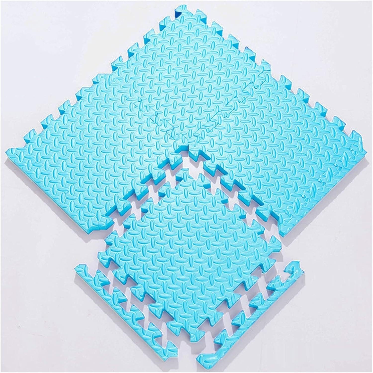 Tapis de jeu puzzle ELzEy dalles de sol en mousse 60 x 60 cm bleu de chambre