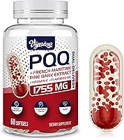 Vista 1 de Pycnogeno de 200 mg con PQQ, extracto de corteza de pino marítimo francés de primera calidad, doble entrega única para máxima absorción, extracto