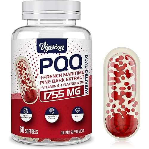 200 mg Pycnogeno with PQQ, Premium French Maritime Pine Bark Extract, Unique Dual-Delivery for Maximum Absorption, Pine Bark Extract for Vascular & Heart & Joint Function - 60 Vegan Softgels