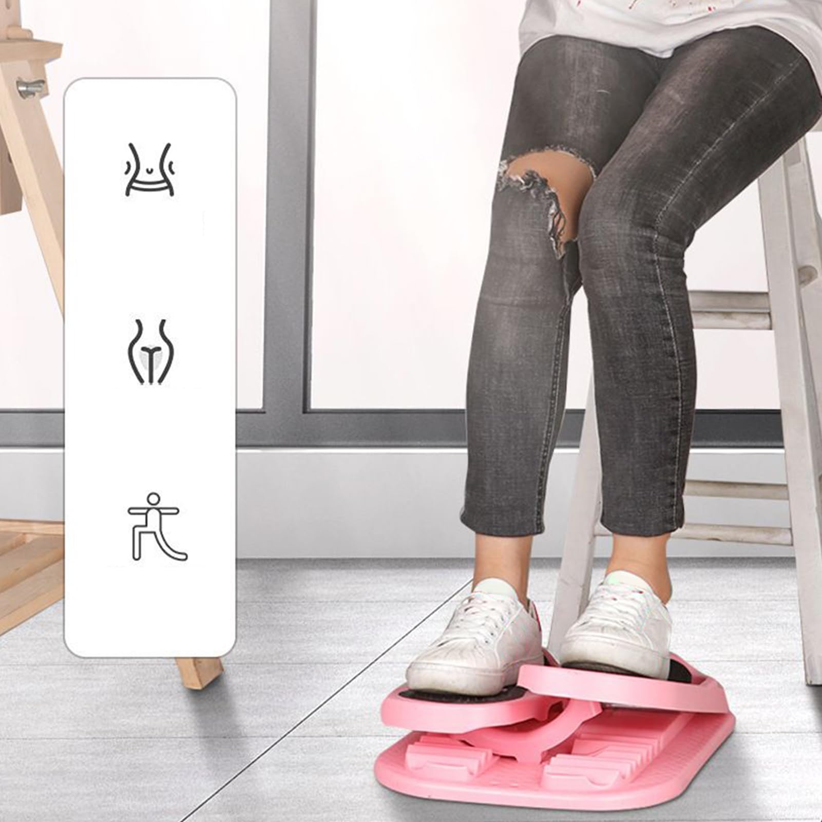 Przenośna deska do rozciągania łydek 2 w 1 z antypoślizgową, regulowaną płytką naprężającą, do domu, studia fitness, jogi, biura, treningu fitness dla lepszej elastyczności