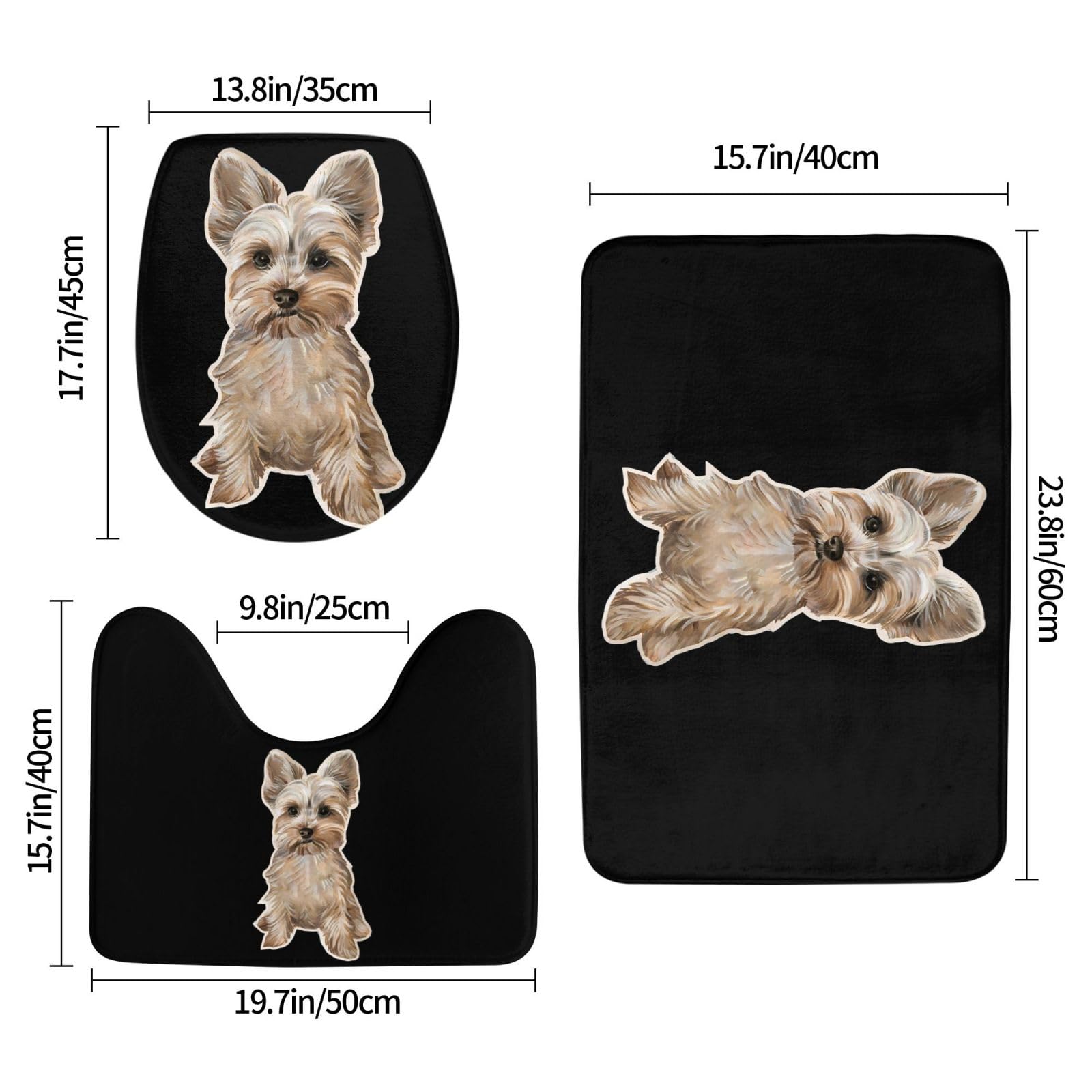 犬　ヨークシャーテリア　マルチカバー　ソファーカバー　ラグ　125x156 Amazon｜ヨークシャー・テリア ヨーキー 犬柄 3点セット トイレマット