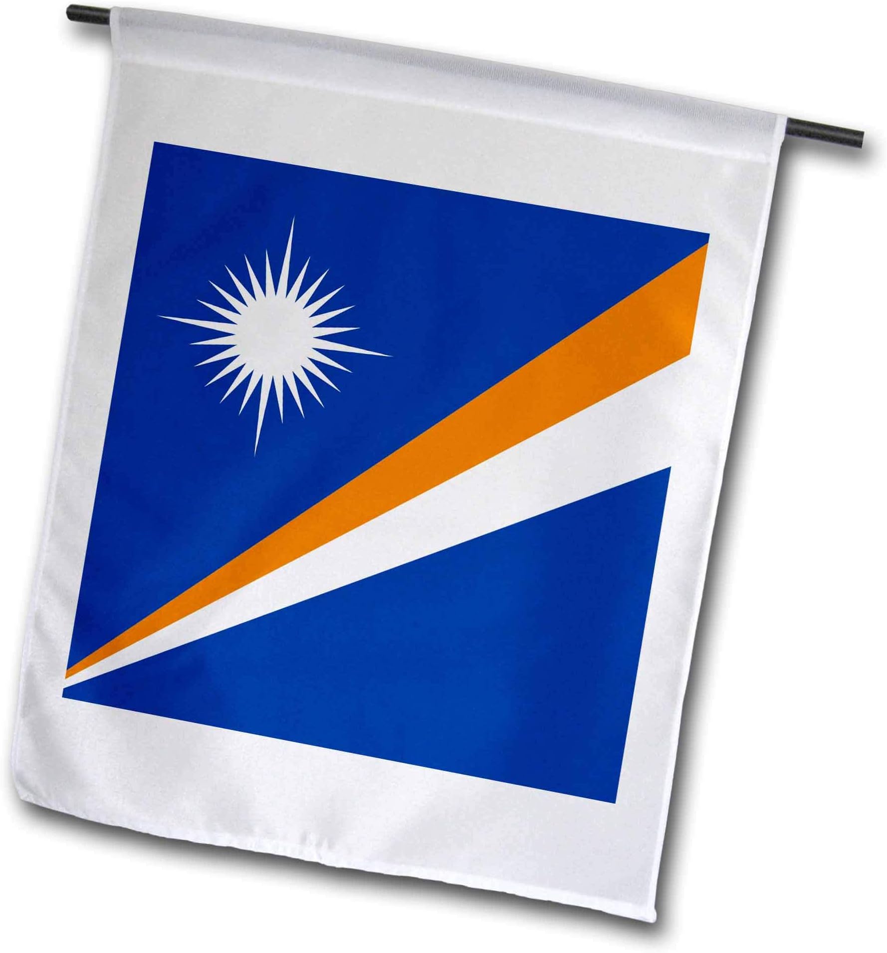 3dRose InspirationzStore Flags - Flag of the Marshall Islands - navy blue orange stripe and white star - Marshallese Pacific Islands - 18 x 27 inch Garden Flag (fl_159804_2)
