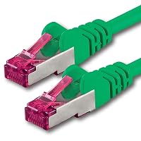 1aTTack.de 20m - verde - 1 pezzo - Rete Cavi Cat6a S-FTP CAT 6a doppia schermatura