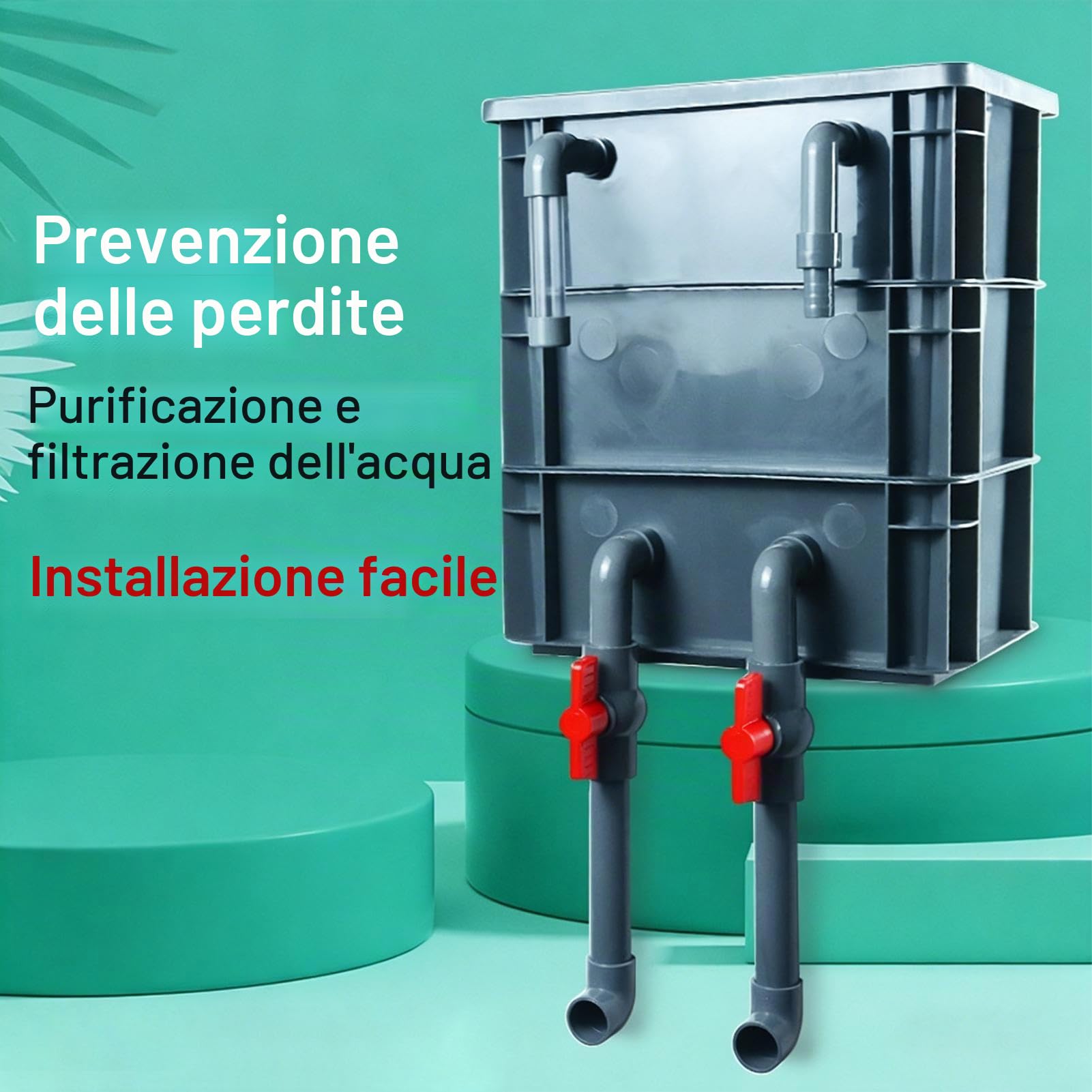 Contenitore Filtro per laghetto, Silenzioso, a Lunga Durata, Scatola Filtro per Acquario, Accessorio per Acqua e salata, per casa, Camera da, Soggiorno, Ufficio, dormitorio, Appartamento