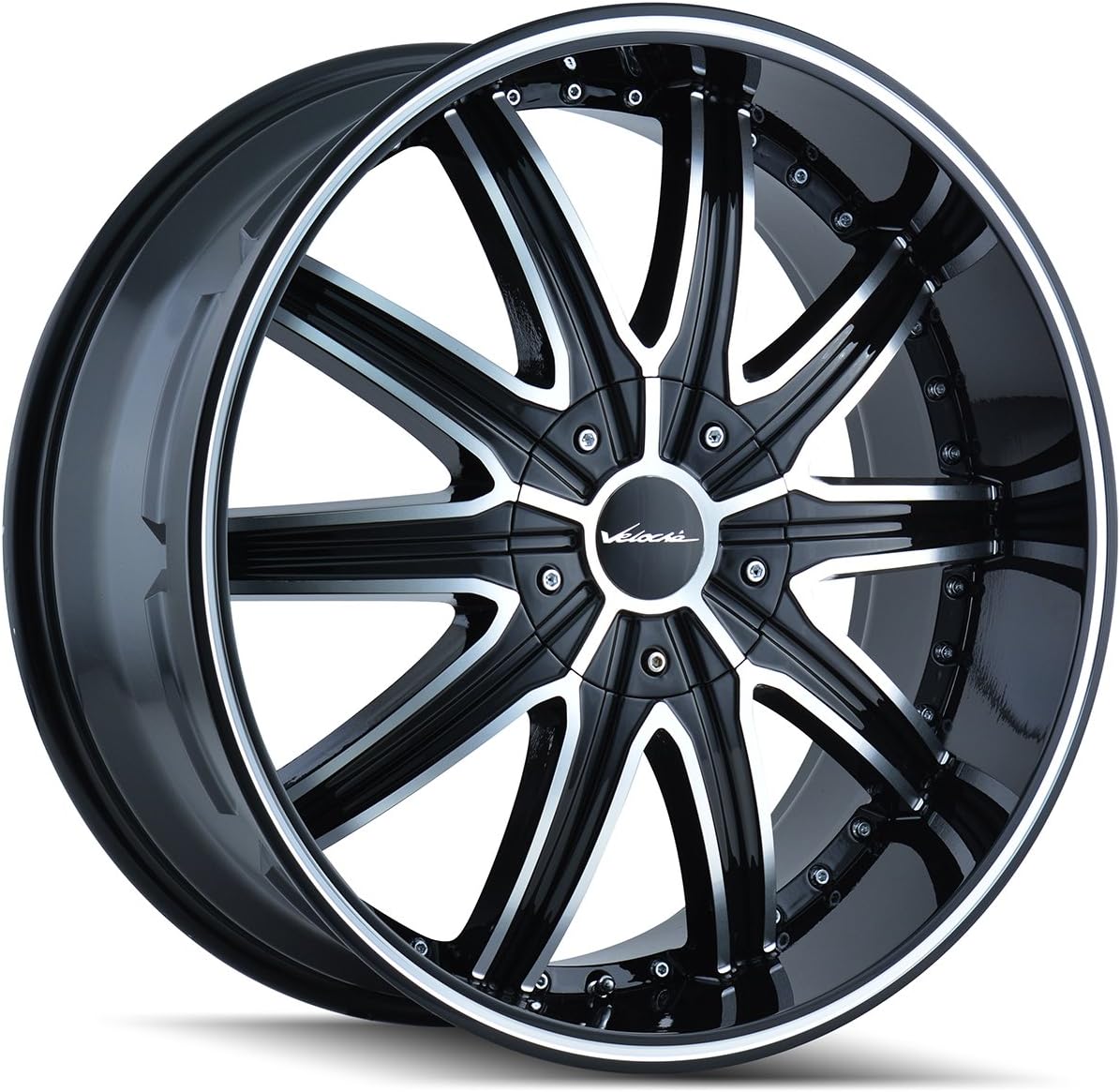 Veloche Tork 995 Black Wheel with Machined Face/Ring (22x9.5"/6x135mm)