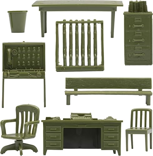 Miniatura 10 de BMC Classic Marx Military Base Camp - 44 piezas de plástico para hombres del ejército