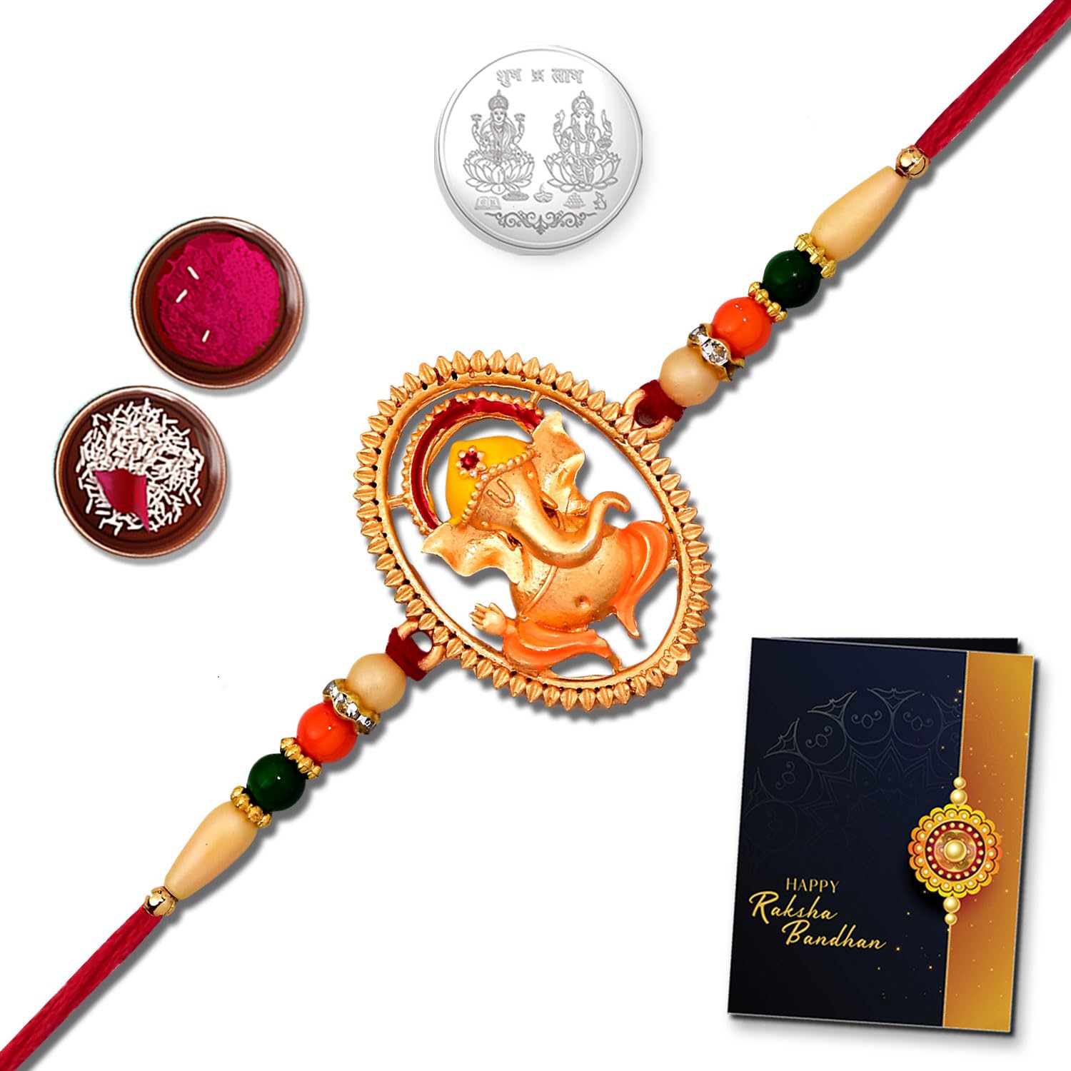 Oblivion Multicolor Rakhi Combo with (K1_2) | Rakhi for Brother | Bracelets for Men Stylish | Rakhi in Silver | Rakhi Combo for Brother | Fancy Rakhi for Brother | Rakhi Online | Set of 1 | (B0B6QBNTCP) Amazon Price History, Amazon Price Tracker