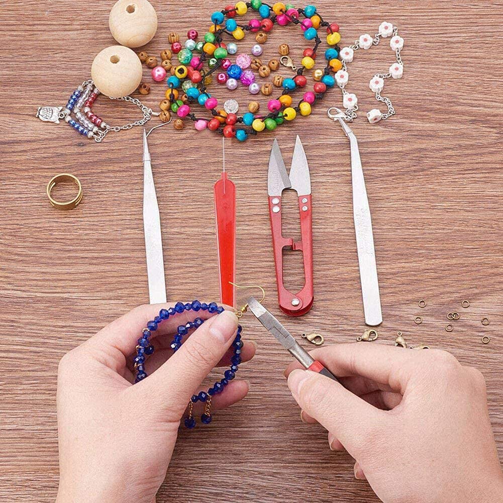 50 Pinzette In Plastica Per Perline E Fai Da Te - Assortite Blu 13cm E Verde 10,5cm - Ideali Per Scuola E Hobby
