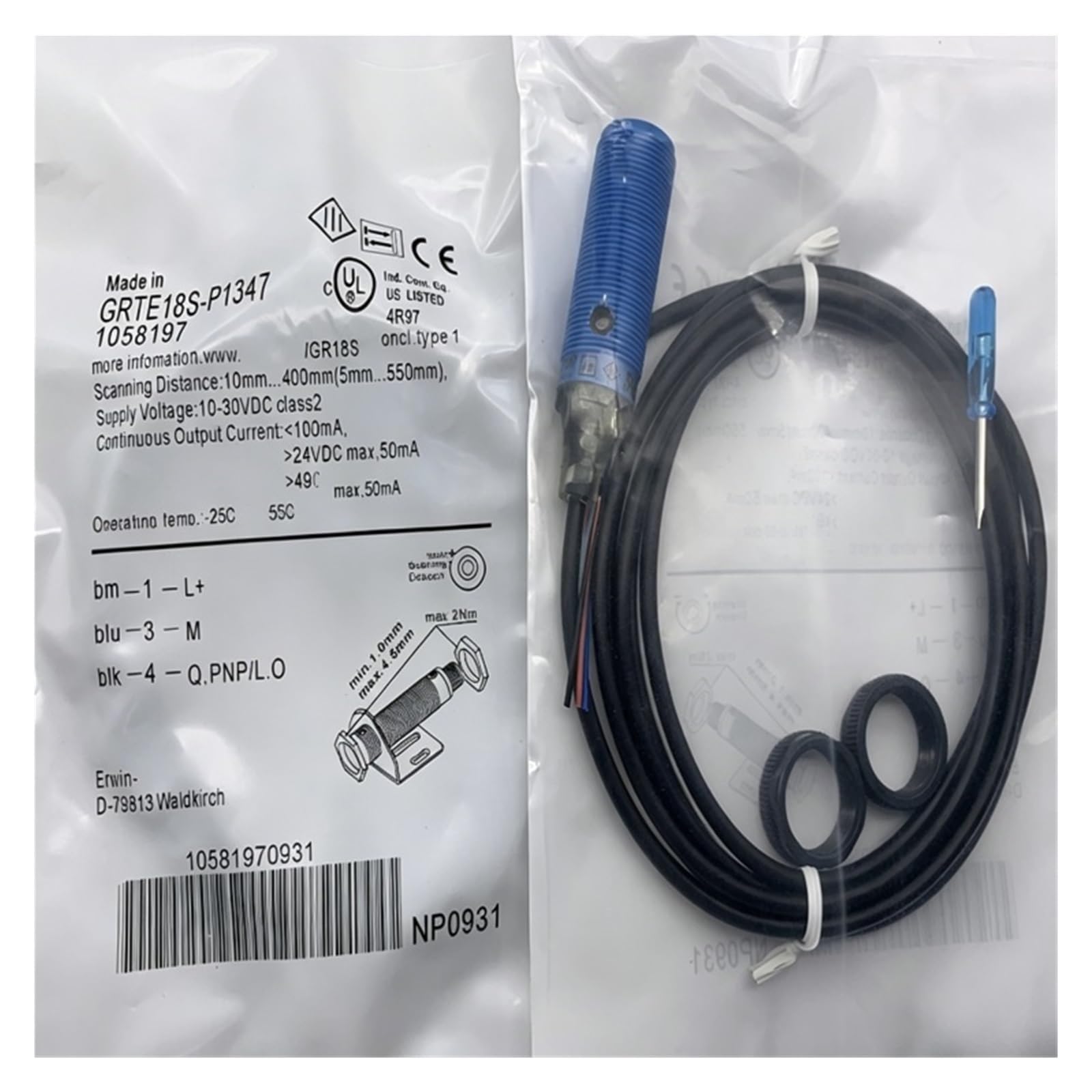 CJKXPZMH Photoelectric switch sensor GRTE18S-N2317 GRTE18S-P2317 GRTE18S-P2347 GRTE18S-N2347(GRTE18S-P2317)