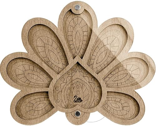 Miniatura 10 de Caja organizadora de cuentas, Caja de almacenamiento de cuentas de madera, Caja de almacenamiento organizadora de semillas