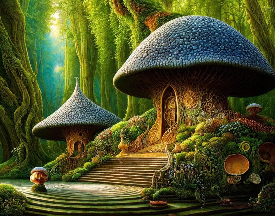 Toile murale cabane forêt évasion nature Meechi