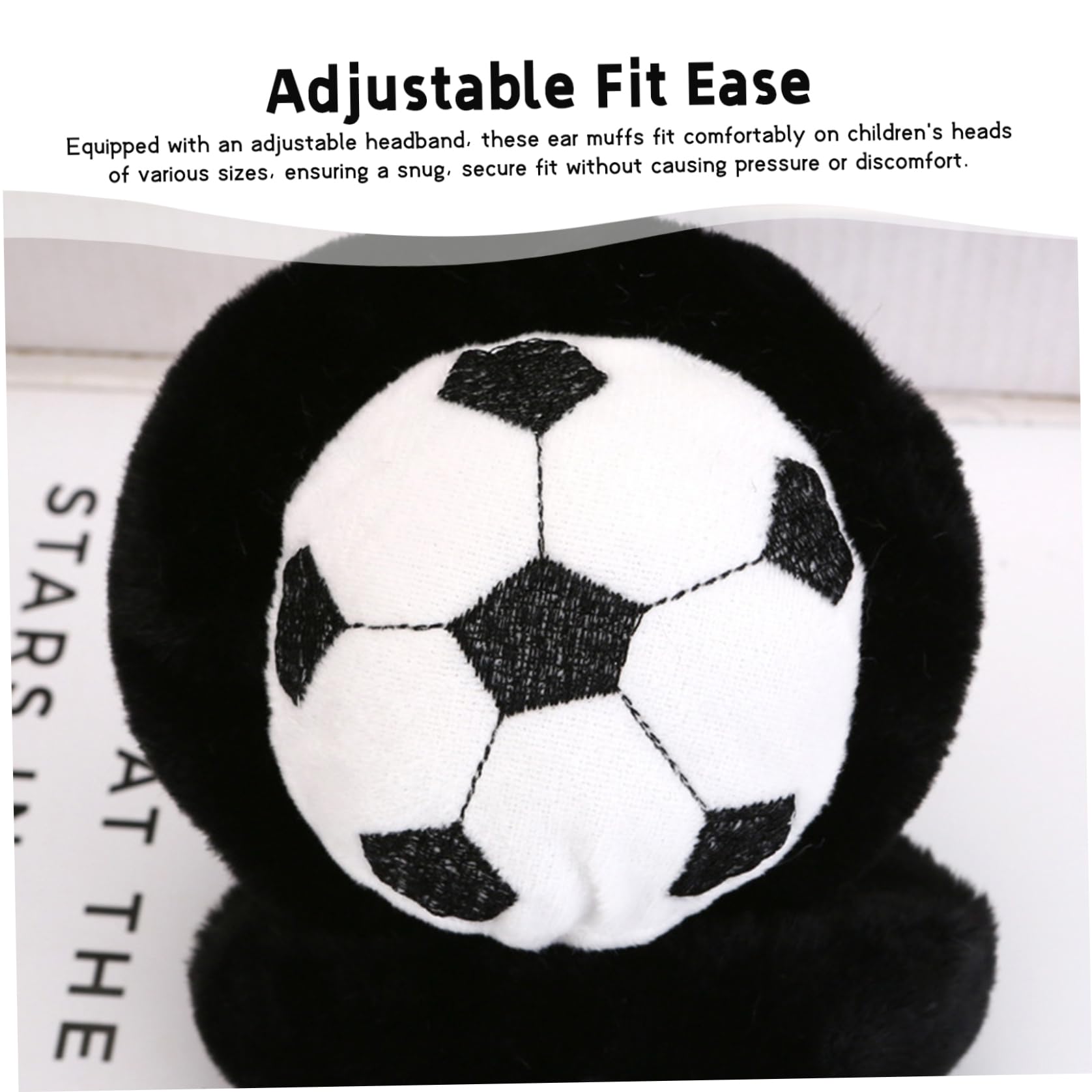 Orejeras para niños, orejeras de fútbol de felpa cálidas de invierno para niños, niñas, ropa para clima frío