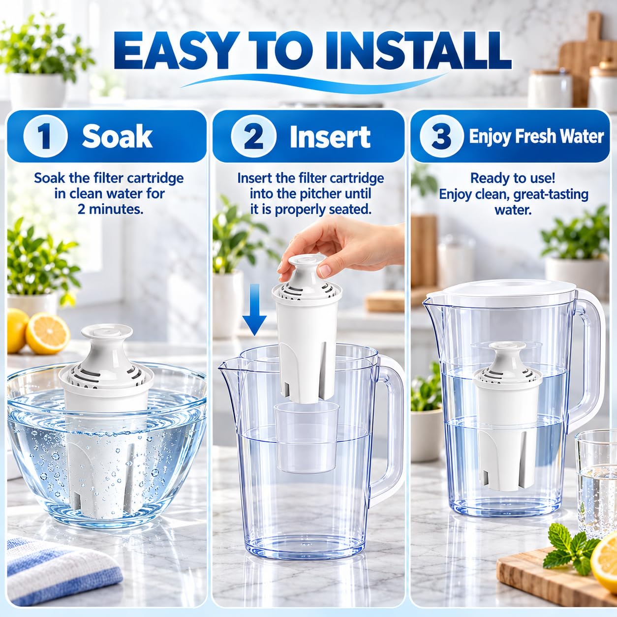 Cartucho Filtro de Agua para Brita Lake, Pack de 3