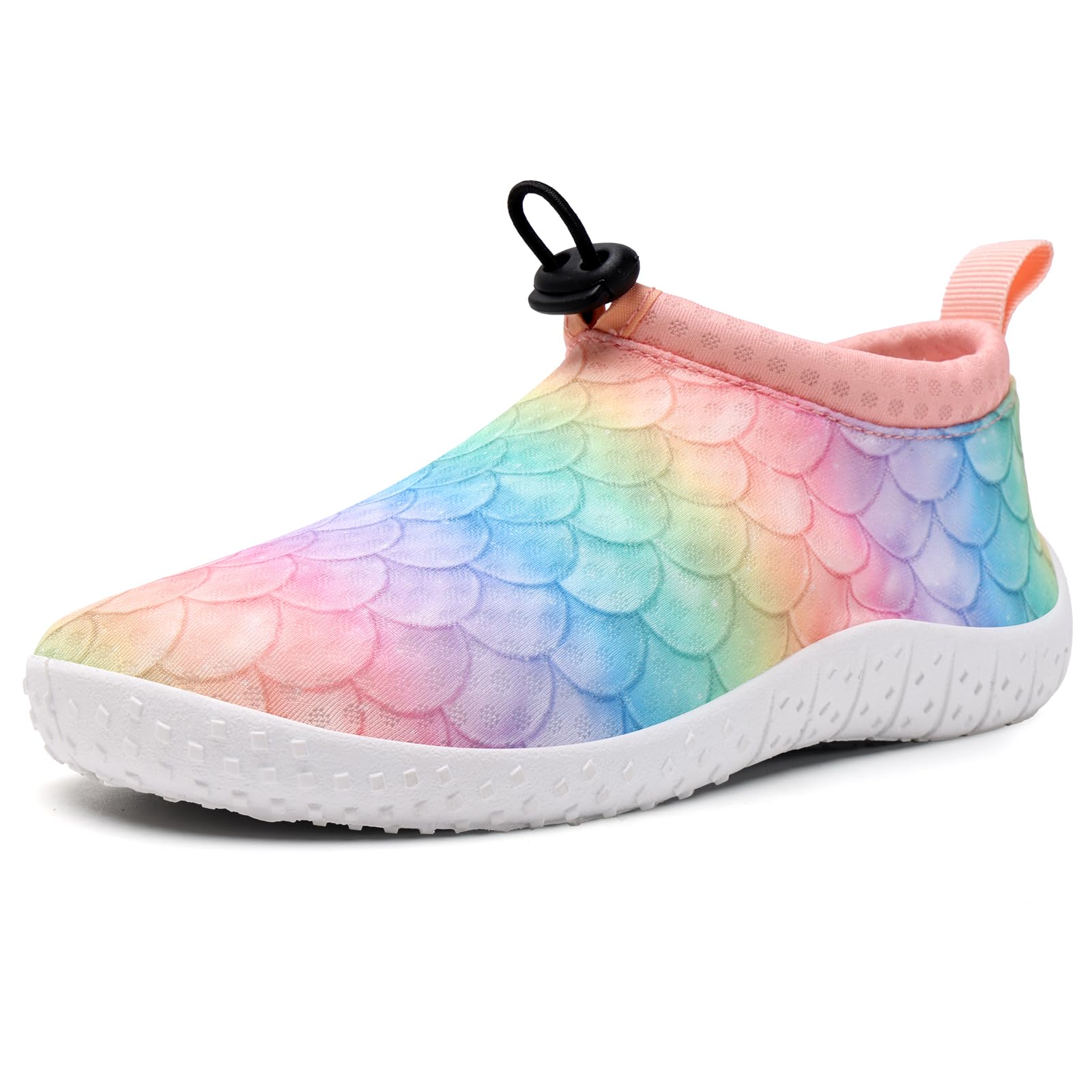 WateLves Toddler Water Shoes Kids Boys and Girls Quick Dry Lightweight Non-Slip Aqua Swim Socks with Flexible Thick Sole for Beach, Pool, Surfing