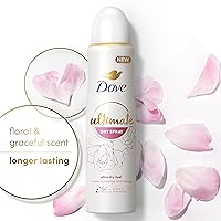 Vista 24 de Dove Ultimate Dry Spray antitranspirante de coco y sándalo, 2 unidades para 72 horas de protección contra el sudor y el olor con tecnología triple