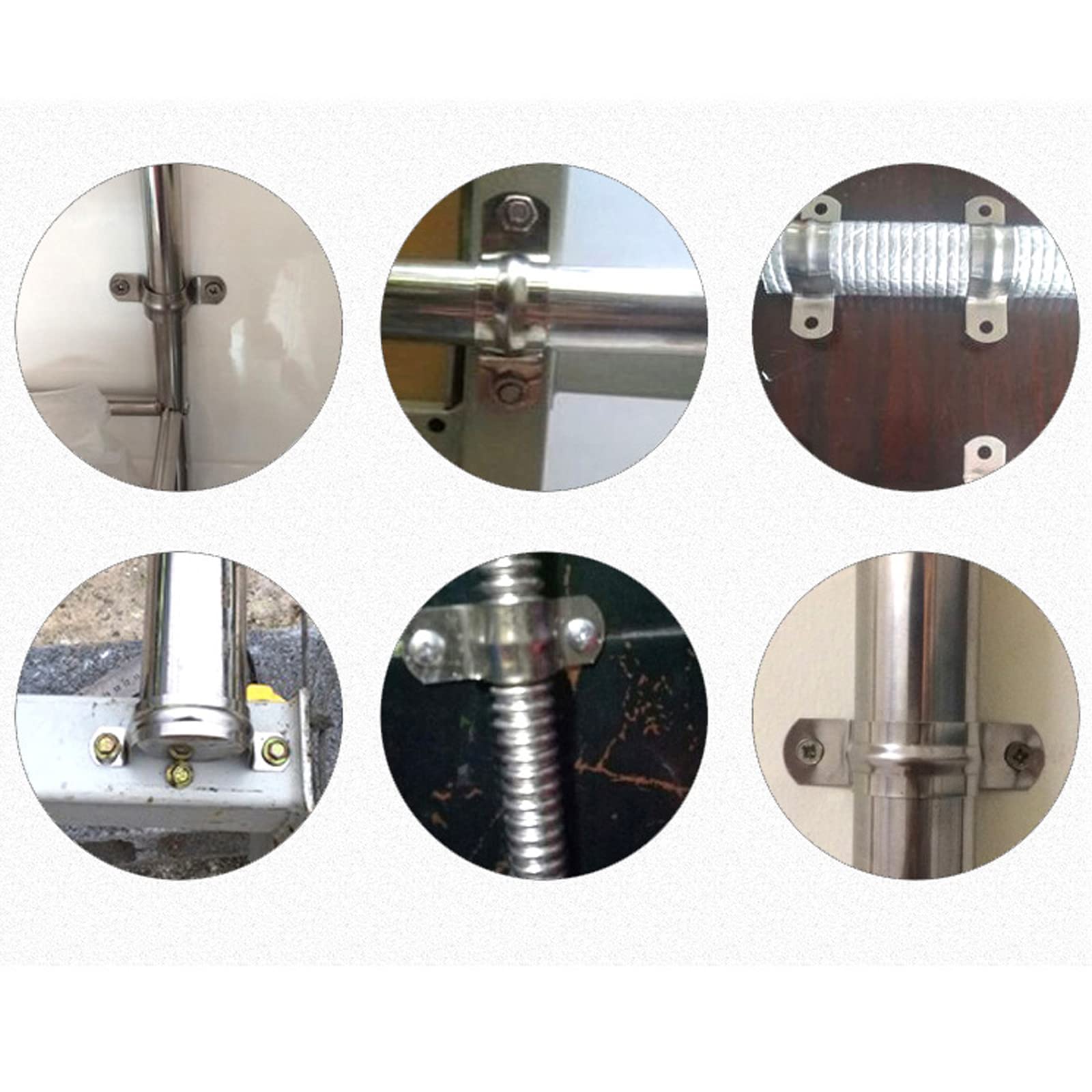 thumbnail: TRANKIELO® - Set Van 20 Roestvrijstalen Pijpklemmen – U-Vormige