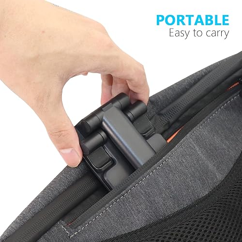 Miniatura 6 de szwilnis 2 soportes plegables para teléfono celular, altura de ángulo totalmente ajustable, soporte de teléfono para escritorio, soporte de teléfono