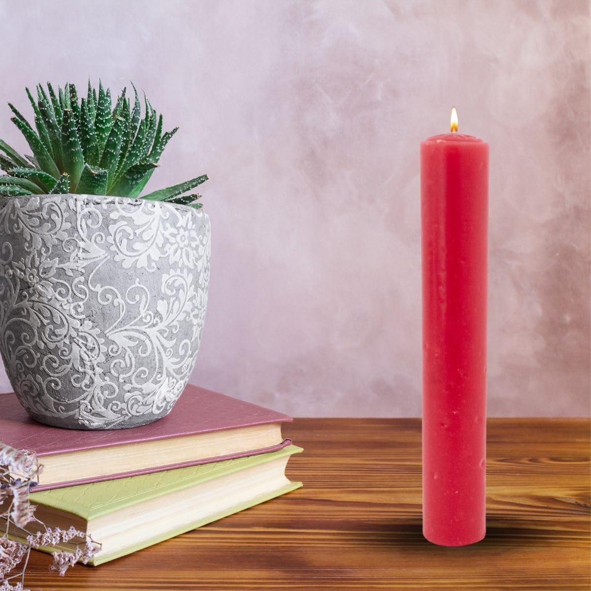Amazon.com: Candles - Red Candle 250 g - Mary Light : Home & Kitchen