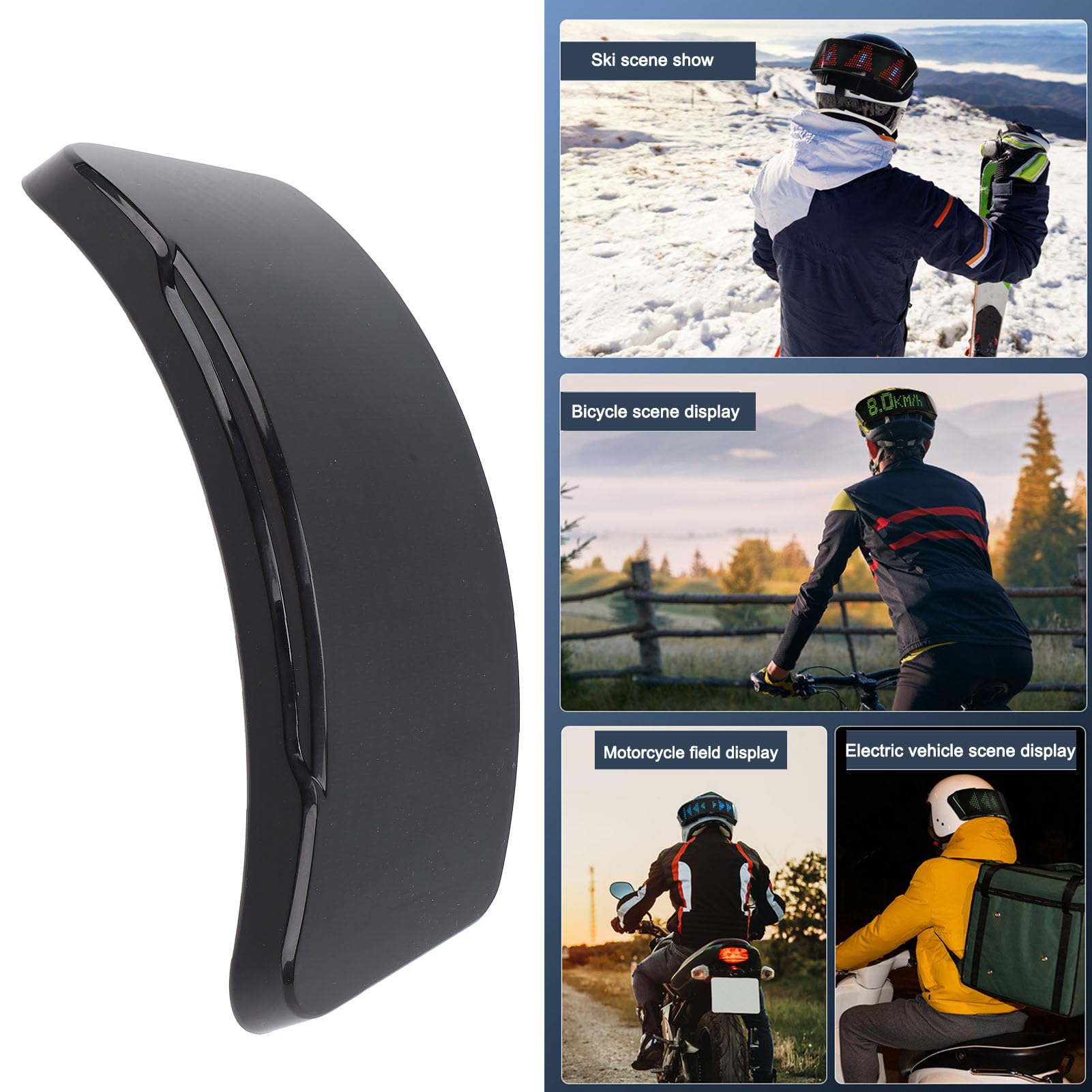 Kit de lumière LED sans Fil pour Casque de Moto, contrôle par Application Bluetooth, lumière Froide colorée pour l'équitation de Nuit, Cyclisme, Ski, matériau PVC Solide