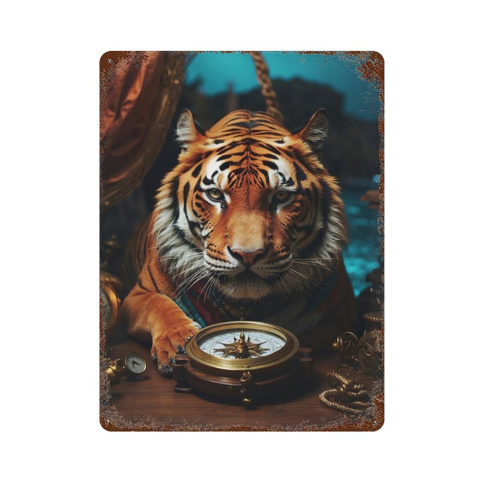 Magnetic Majesty Retro Metal Sign 15.7"x11.8", Vintage Wall Decor for Garage, Pub Or Kitchen