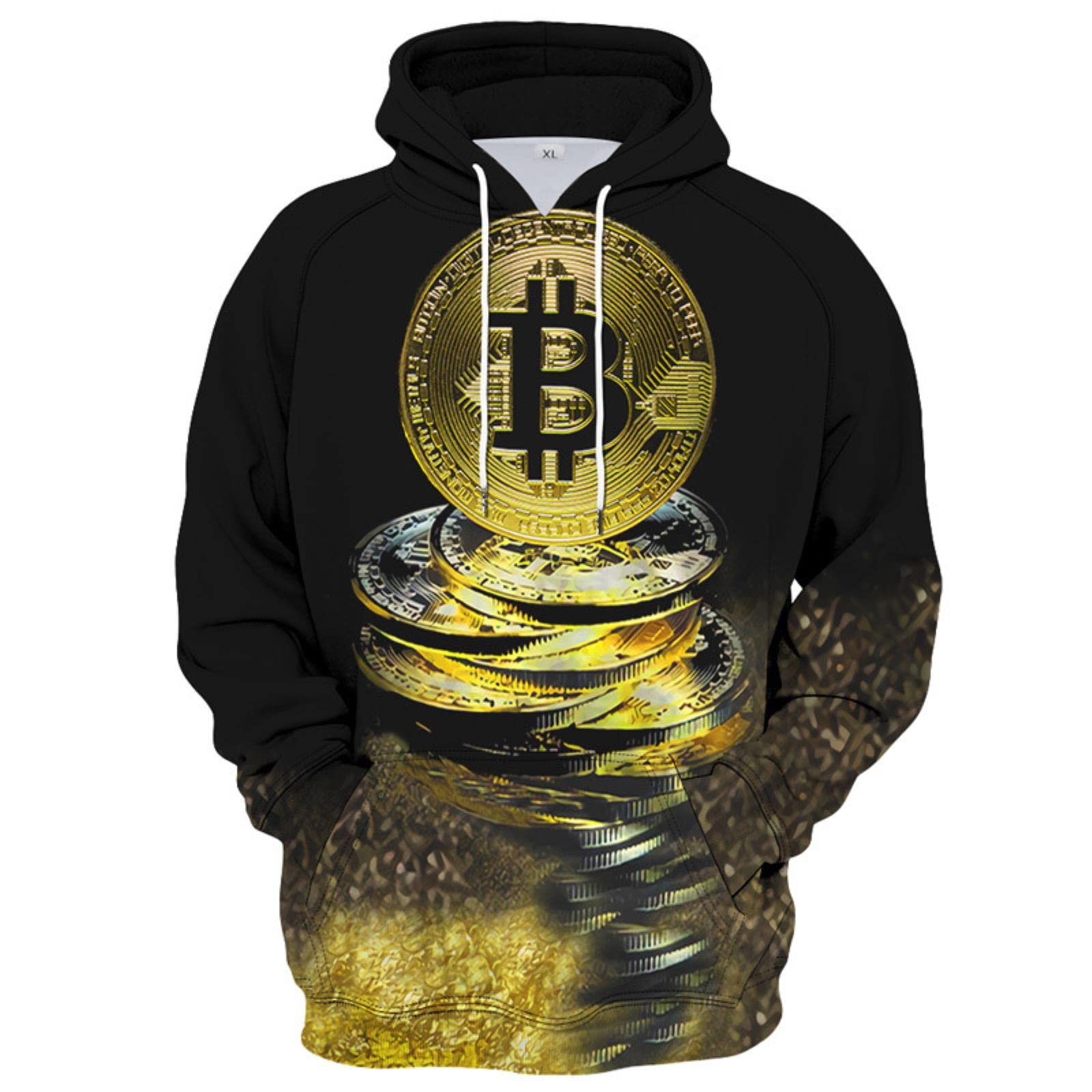 HEIYE Men women cool hoodies 3d printed bitcoin t-shirt fashion streetwear  fun hip hop casual pullover coat men clothes-Bitcoin-72702,M :  Amazon.co.uk: Home & Kitchen