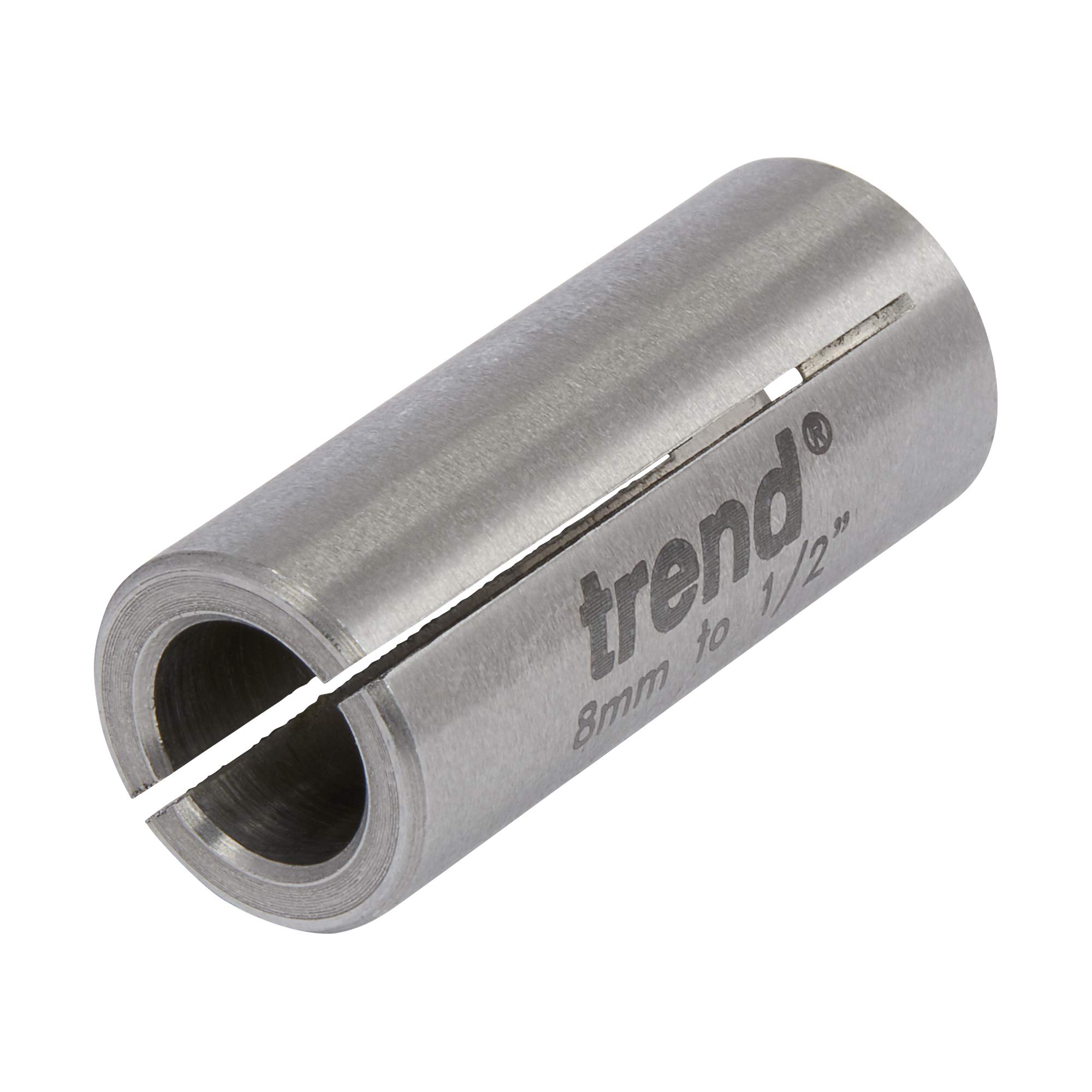 Trend Collet Reduction Sleeve, 8mm to 12.7mm, Router Shank Adaptor, Length 30mm, CLT/SLV/8127